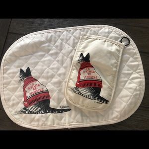 I’d Rather Be Mousing Pot Holder and Placemat